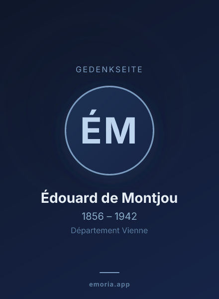 Gedenkportrait von Édouard de Montjou