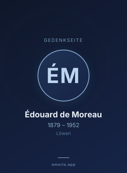 Gedenkportrait von Édouard de Moreau
