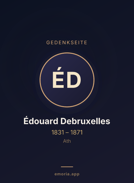 Gedenkportrait von Édouard Debruxelles