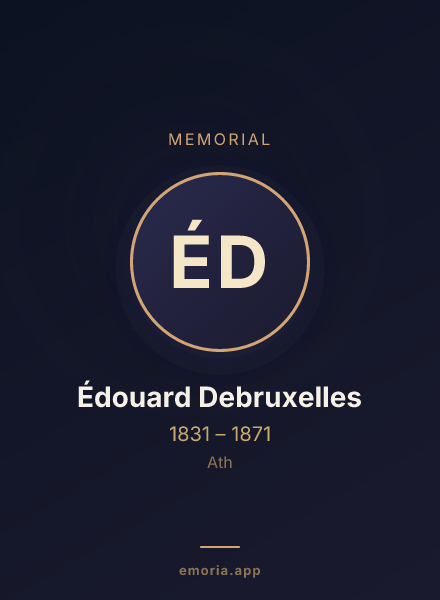 Memorial portrait of Édouard Debruxelles
