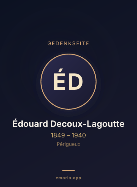 Gedenkportrait von Édouard Decoux-Lagoutte