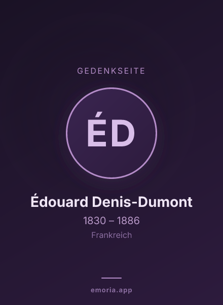 Gedenkportrait von Édouard Denis-Dumont