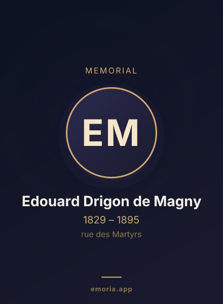 Memorial portrait of Edouard Drigon de Magny