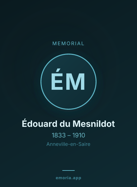 Memorial portrait of Édouard du Mesnildot