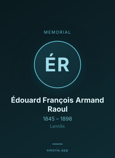 Memorial portrait of Édouard François Armand Raoul