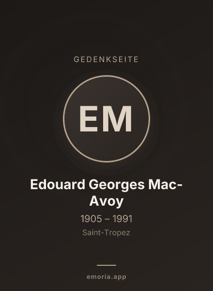 Gedenkportrait von Edouard Georges Mac-Avoy