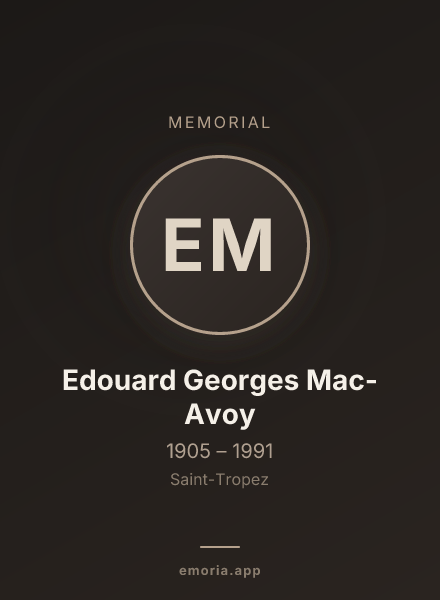 Memorial portrait of Edouard Georges Mac-Avoy