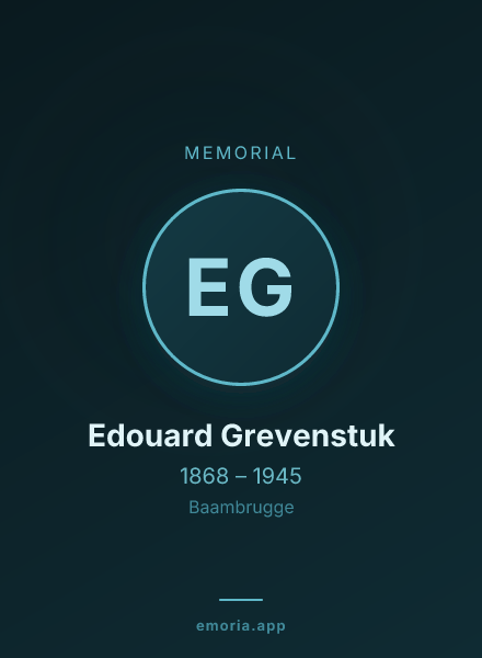 Memorial portrait of Edouard Grevenstuk