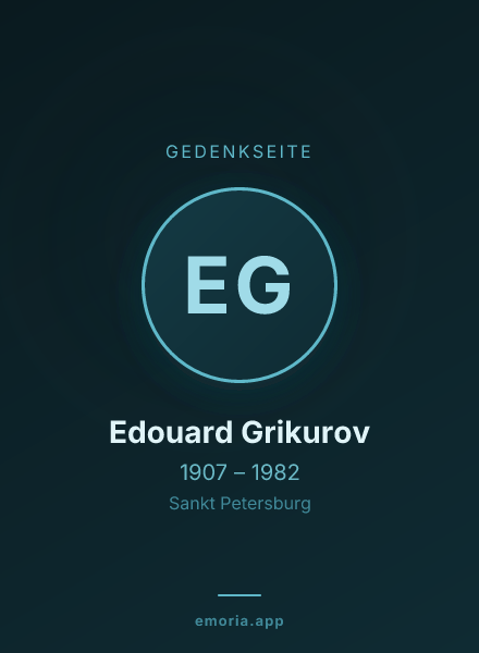 Gedenkportrait von Edouard Grikurov