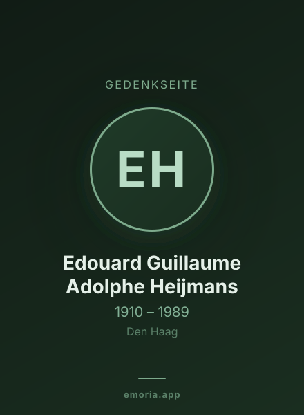 Gedenkportrait von Edouard Guillaume Adolphe Heijmans
