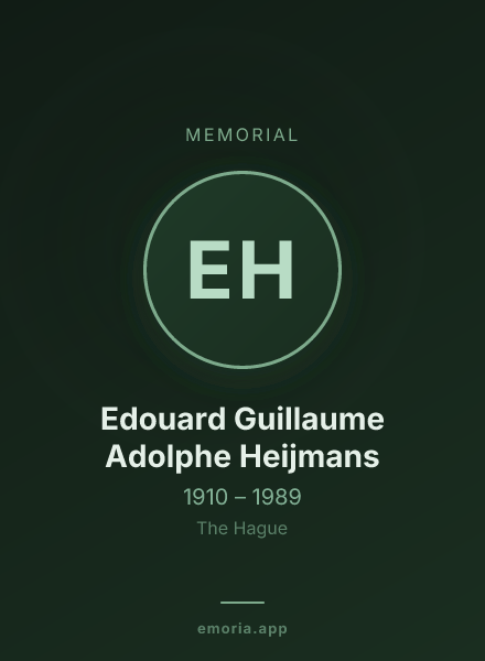 Memorial portrait of Edouard Guillaume Adolphe Heijmans