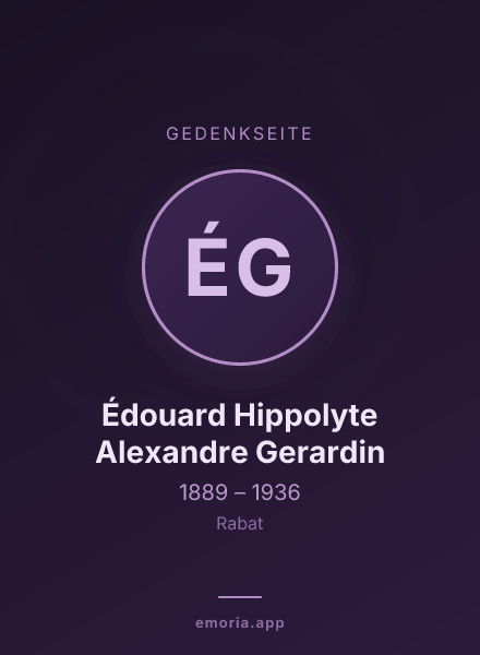 Gedenkportrait von Édouard Hippolyte Alexandre Gerardin