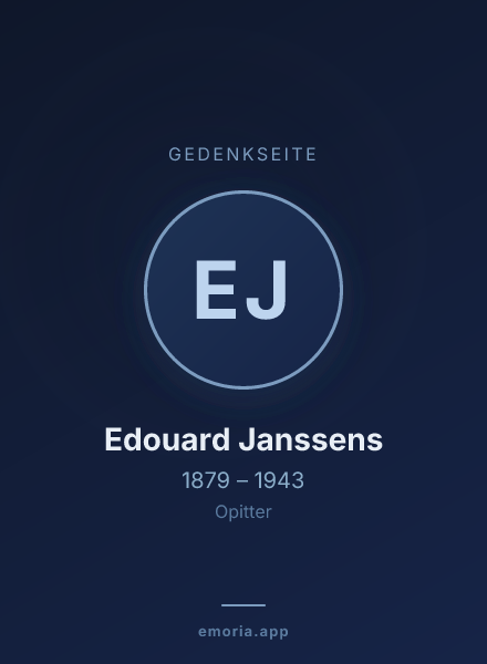 Gedenkportrait von Edouard Janssens