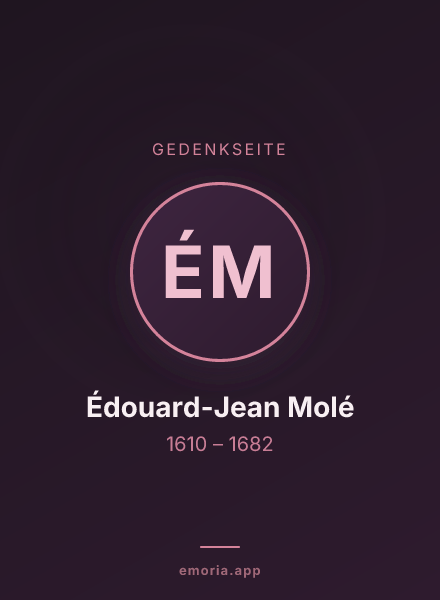 Gedenkportrait von Édouard-Jean Molé