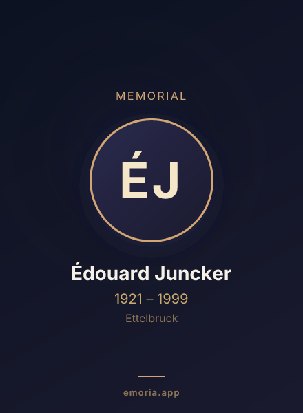 Memorial portrait of Édouard Juncker