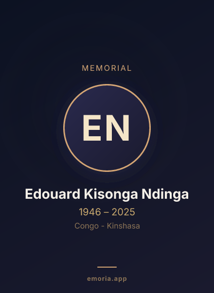 Memorial portrait of Edouard Kisonga Ndinga