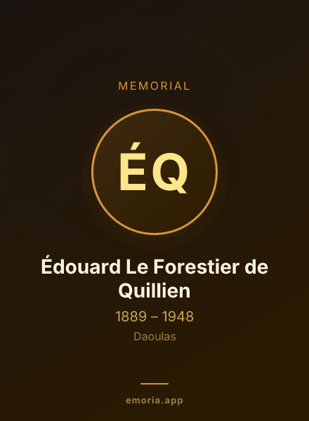 Memorial portrait of Édouard Le Forestier de Quillien