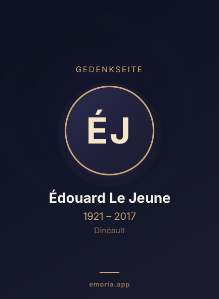 Gedenkportrait von Édouard Le Jeune