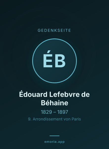Gedenkportrait von Édouard Lefebvre de Béhaine