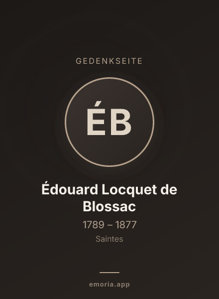 Gedenkportrait von Édouard Locquet de Blossac