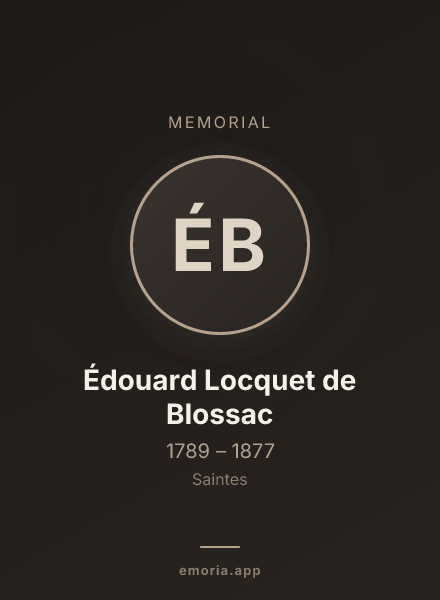 Memorial portrait of Édouard Locquet de Blossac