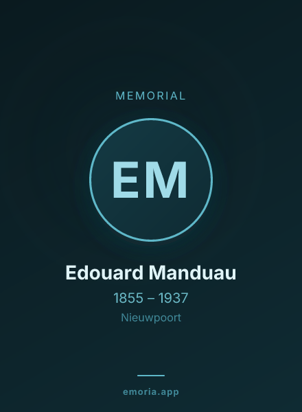 Memorial portrait of Edouard Manduau