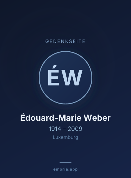 Gedenkportrait von Édouard-Marie Weber