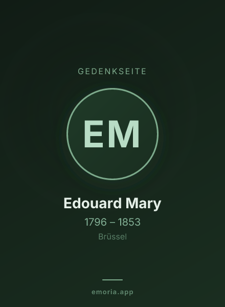 Gedenkportrait von Edouard Mary