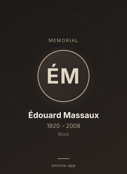 Memorial portrait of Édouard Massaux