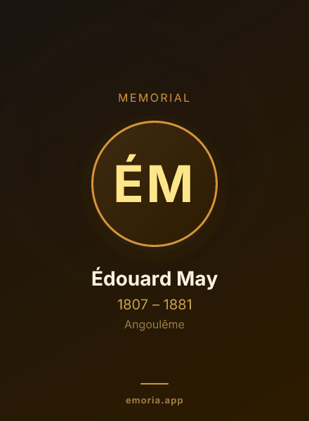 Memorial portrait of Édouard May