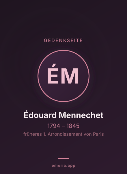 Gedenkportrait von Édouard Mennechet