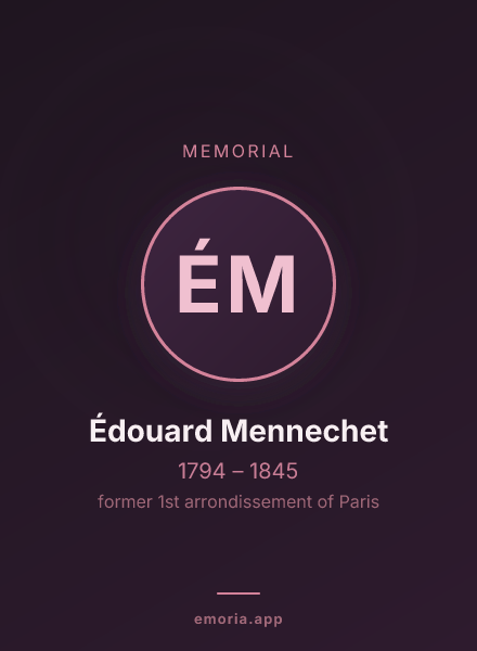Memorial portrait of Édouard Mennechet