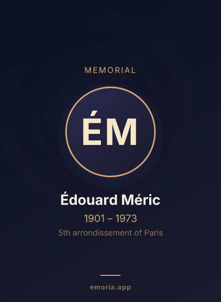 Memorial portrait of Édouard Méric