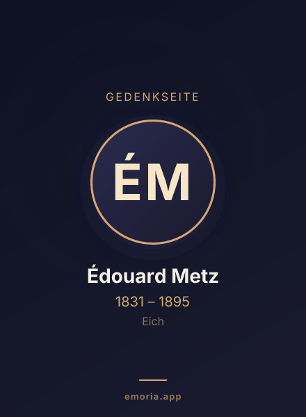 Gedenkportrait von Édouard Metz