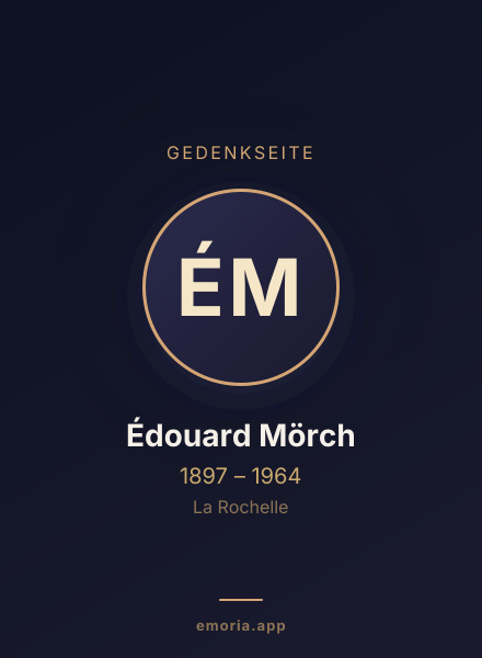 Gedenkportrait von Édouard Mörch