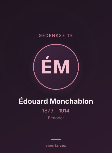 Gedenkportrait von Édouard Monchablon