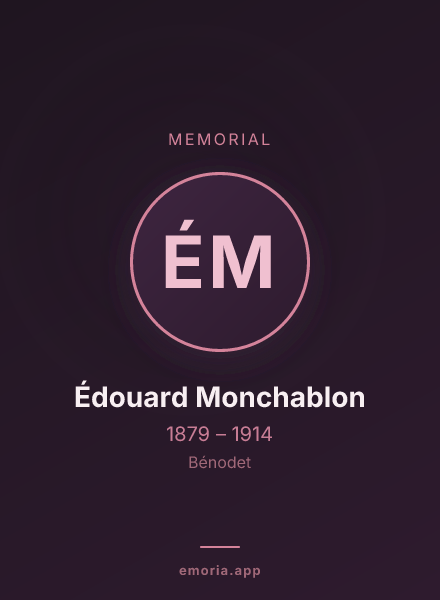 Memorial portrait of Édouard Monchablon