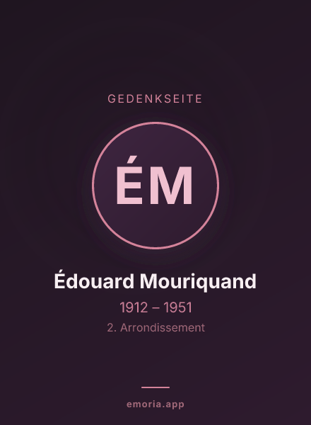 Gedenkportrait von Édouard Mouriquand