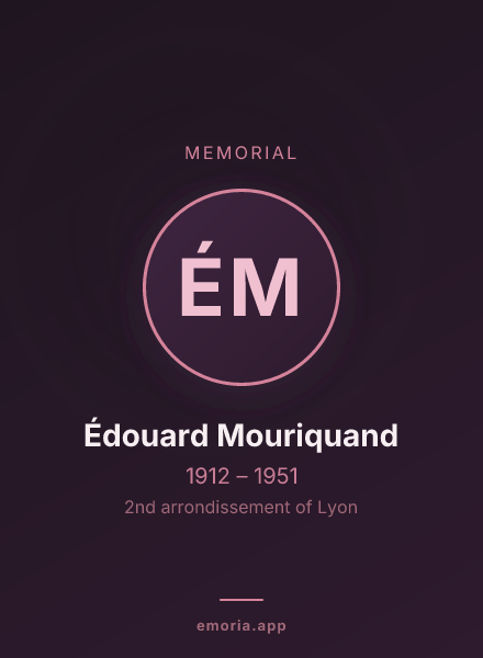 Memorial portrait of Édouard Mouriquand