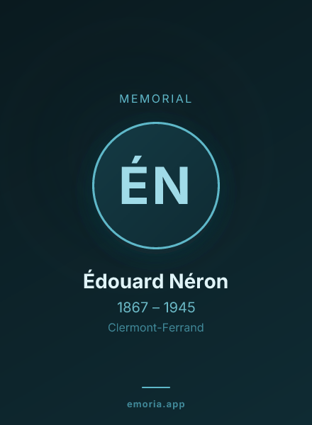 Memorial portrait of Édouard Néron