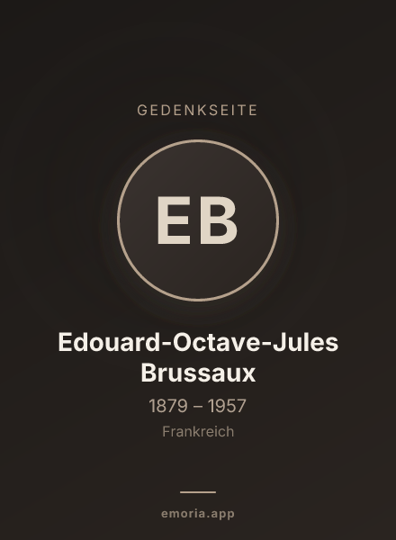 Gedenkportrait von Edouard-Octave-Jules Brussaux