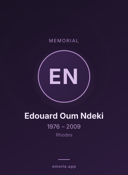 Memorial portrait of Edouard Oum Ndeki