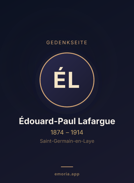 Gedenkportrait von Édouard-Paul Lafargue