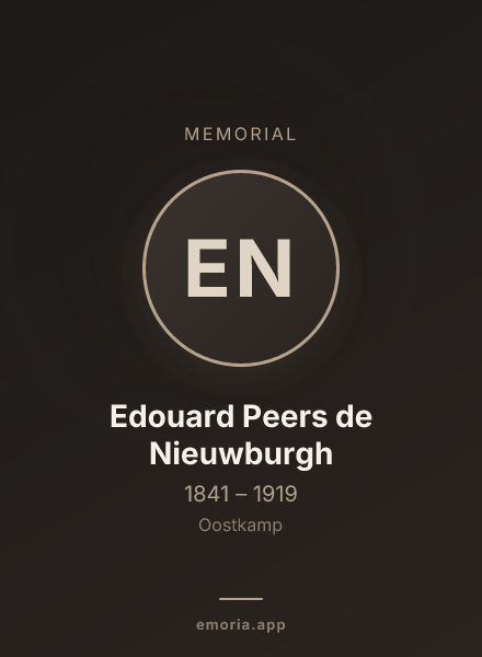 Memorial portrait of Edouard Peers de Nieuwburgh