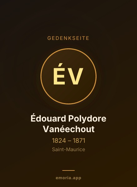Gedenkportrait von Édouard Polydore Vanéechout