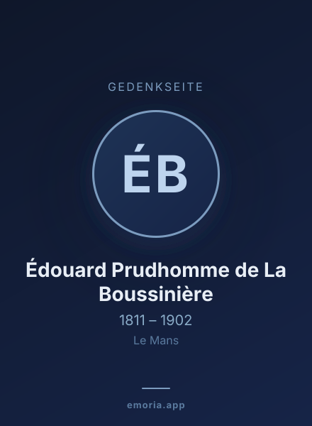Gedenkportrait von Édouard Prudhomme de La Boussinière