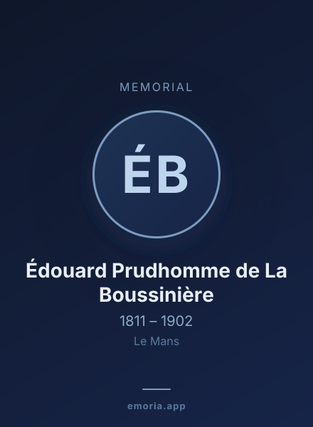 Memorial portrait of Édouard Prudhomme de La Boussinière