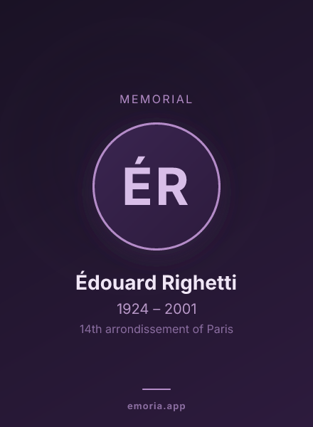 Memorial portrait of Édouard Righetti