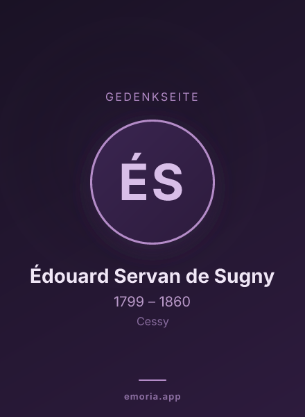 Gedenkportrait von Édouard Servan de Sugny