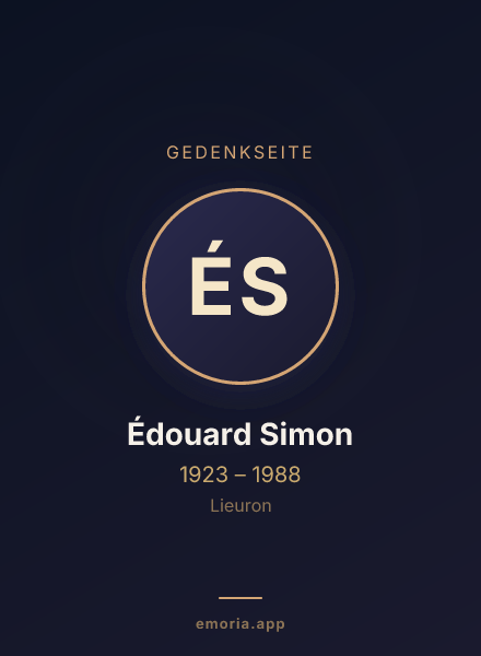 Gedenkportrait von Édouard Simon